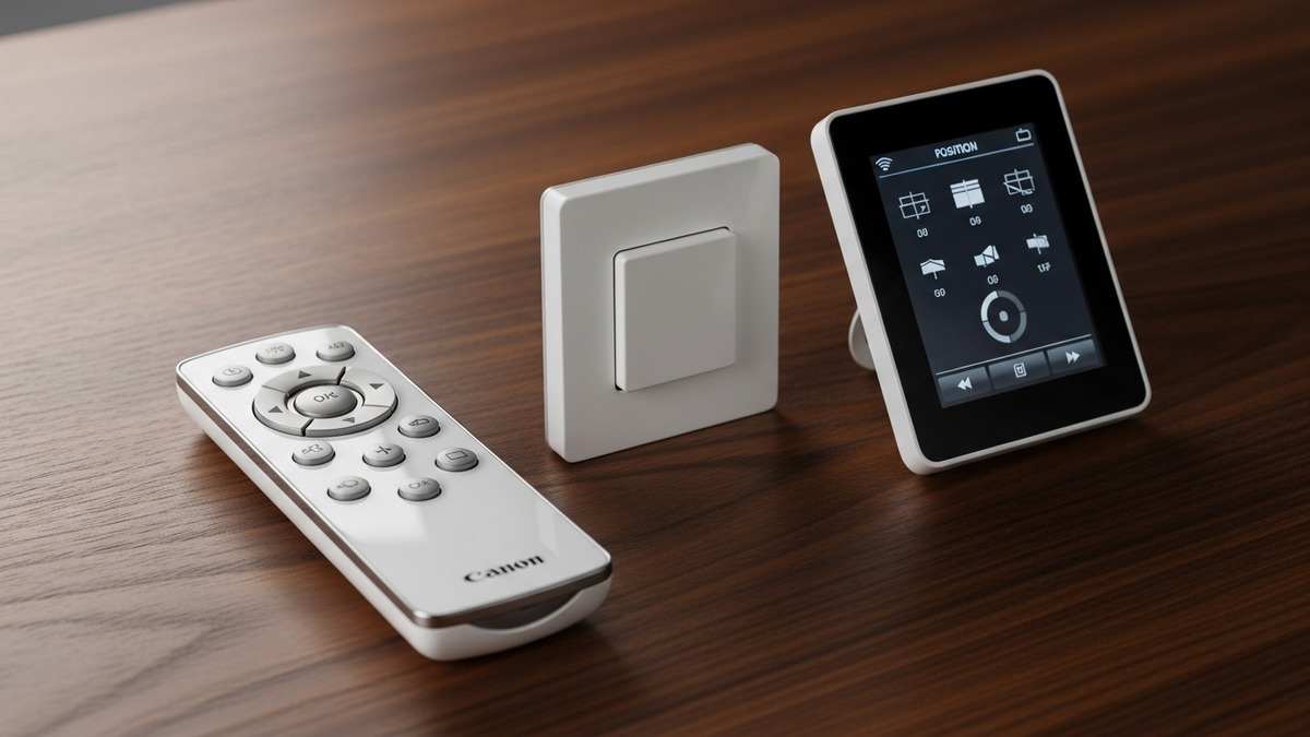 Premium motorized shade remote controls and wall stations