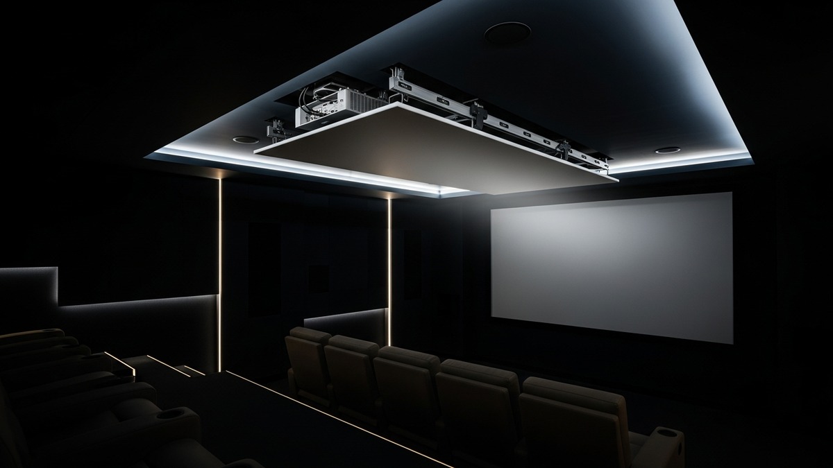 Somfy motorized projection screens for home theaters